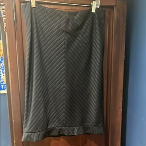 Dana Buchman Black Knee-Length Pencil Skirt with hem details